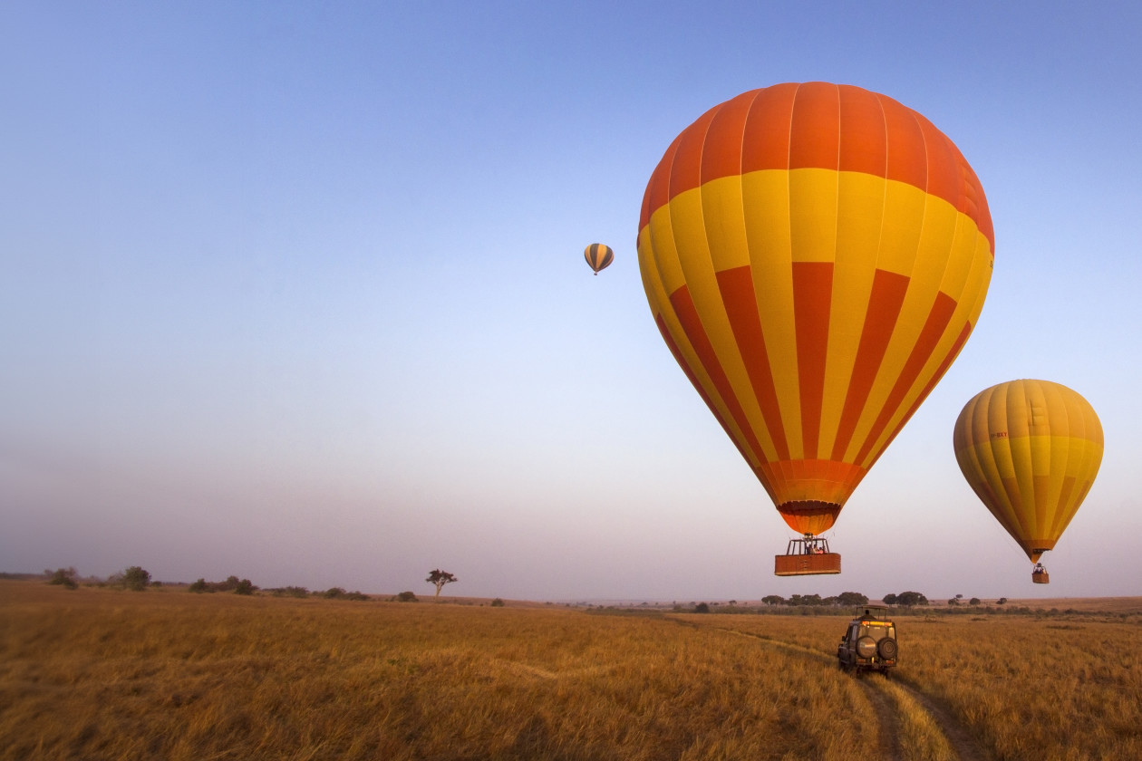 hot-air balloon, africa